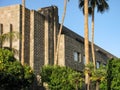 Part of the historic Arizona Biltmore Hotel in Phoenix, Arizona shows the influence of Frank Lloyd Wright in the vertical lines an