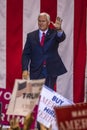 PHOENIX, AZ - AUGUST 22: U.S. Vice President Mike Pence waves & welcomes supporters at a rally by. Civics, US President Royalty Free Stock Photo