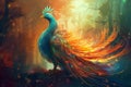 Phoenix bird digital art. Generate AI