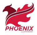 Phoenix bird or fantasy eagle logo template for security or innovation company.