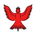 Phoenix bird flat icon Royalty Free Stock Photo