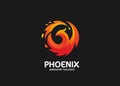 Phoenix bird logo concept. luxury phoenix logo