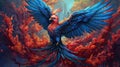 Phoenix, bird made of fire Royalty Free Stock Photo