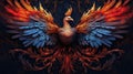 Phoenix, bird made of fire Royalty Free Stock Photo