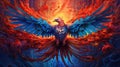 Phoenix, bird made of fire Royalty Free Stock Photo