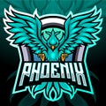 Phoenix bird mascot. esport logo design Royalty Free Stock Photo