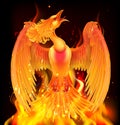 Phoenix Bird Rising From Ashes Royalty Free Stock Photo