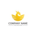 phoenix bird symbol and logo design vector illustration Royalty Free Stock Photo