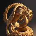 Phoenix bird with wings spread. Generative AI Royalty Free Stock Photo