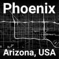 Phoenix city map, Arizona USA