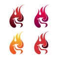 Phoenix Eagle Fire Flame Blaze Bird Logo Symbol