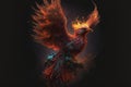 Phoenix fantastic in flight created by generative AI