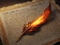 The Phoenix Feather Quill Crafting Destiny with Flames and Feathers