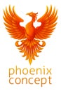 Phoenix Fire Bird Rising Wings Spread Eagle