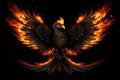 Phoenix with Fire Blazing Wings