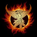 Phoenix in Flame Royalty Free Stock Photo