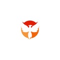 Phoenix flame logo icon isolated on white background Royalty Free Stock Photo
