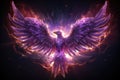 Phoenix is flying burning with fire. Birds. Mythical creatures. Generative AI