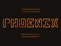 Phoenix font. Vector alphabet Royalty Free Stock Photo