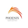 Phoenix logo design vector illustration Royalty Free Stock Photo