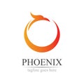 Phoenix logo design vector illustration Royalty Free Stock Photo