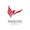 Phoenix logo design vector illustration Royalty Free Stock Photo