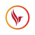 Phoenix logo design vector illustration Royalty Free Stock Photo