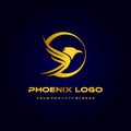 phoenix logo template, luxury design vector, icon