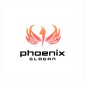 Phoenix logo vector design. bird flame vector icon Royalty Free Stock Photo