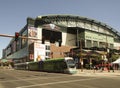 A Phoenix Metro Light Rail Train at Chase Field Royalty Free Stock Photo