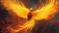 A phoenix rising from the ashes