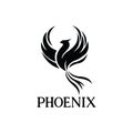 Phoenix silhouette design logo vector Royalty Free Stock Photo