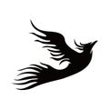 phoenix silhouette logo design Royalty Free Stock Photo