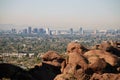 Phoenix skyline: view from Camelback Mountain Royalty Free Stock Photo