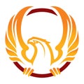 Phoenix sport mascot. Label. Logotype