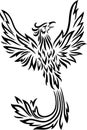 Phoenix tattoo isolated on white background Royalty Free Stock Photo