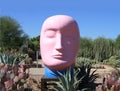 Phoenix/Tempe, Arizona: Jun Kaneko Sculpture - PINK/BLUE HEAD/front view