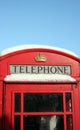 Phome box, london, uk. 2/3/18 - red london phone box in snow, beast from the east/storm Emma Royalty Free Stock Photo