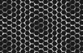 Beautiful abstract background with hexagons. Black and grey gradient colors. Geometric texture.