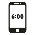 Phone alarm clock icon simple vector. Sleep insomnia