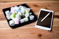 Phone android M (6.0) is marshmallow Royalty Free Stock Photo