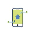 Phone app controls home network devices