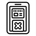Phone attack icon outline vector. Internet account Royalty Free Stock Photo