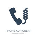 phone auricular with cable icon in trendy design style. phone auricular with cable icon isolated on white background. phone Royalty Free Stock Photo