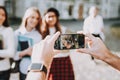 Phone. Best Friend Forever. Intelligence. Girls Royalty Free Stock Photo