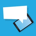 Phone Blank Speech Bubble Royalty Free Stock Photo