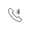 Phone bluetooth outline icon