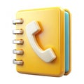 Phone book 3D icon Royalty Free Stock Photo
