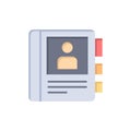 Phone, Book, Diary, Info  Flat Color Icon. Vector icon banner Template Royalty Free Stock Photo