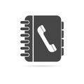 Phone book flat icon Royalty Free Stock Photo